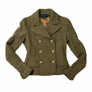 Ralph Lauren Olive Green Double-Breasted Blazer